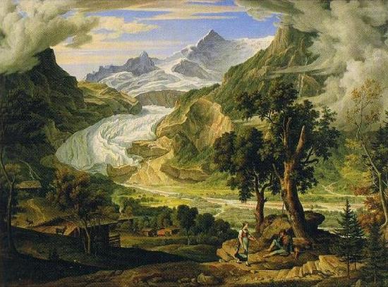 Grindelwald Glacier in the Alps, Joseph Anton Koch